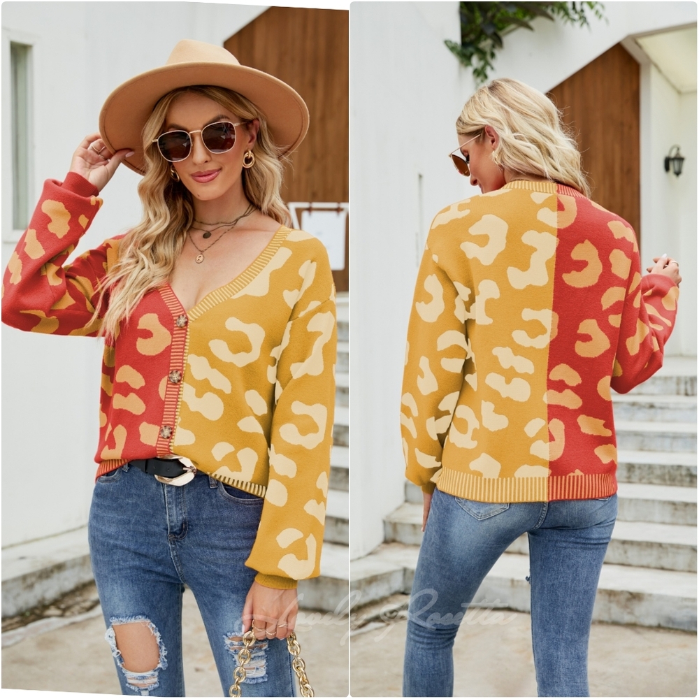 (Out Of Stock) Fierce & Cozy Leopard Dropped Shoulder Cardigan - Picture 5 of 7